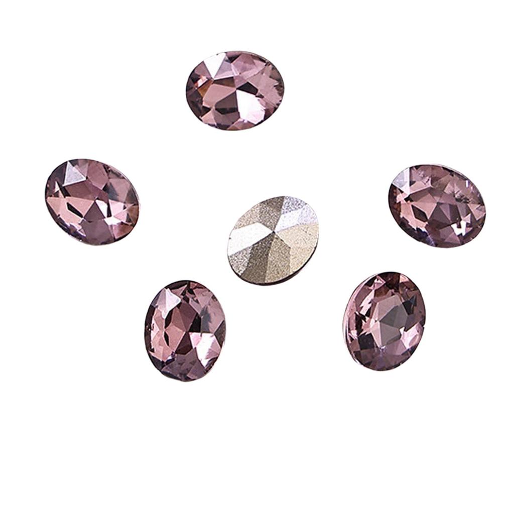 10 Pieces Pink Shiny Rhinestones Nail Art Decorations Mixed Shapes Including Hearts Squares Butterflies Drops for DIY Nail Design Home Salon Party