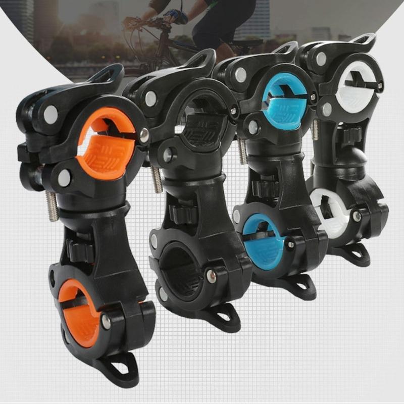 Bike Flashlight Stand 360°Rotatable Bicycles Light Brackets Torches Clip Adjusted Bicycles Front Torches Mount Enduring