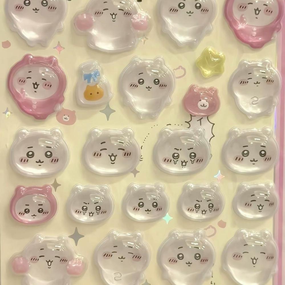 3D Crystal Sticker Chikawa Usagi Phone Case Decoration Nail Diy Decorative Stickers For Girl Notebook Laptop Toys Waterproof
