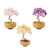 Crystal Gemstones Money Tree Gemstones Tree Natural Stone Tree for Financial Stability and Success, Office Desk Decors