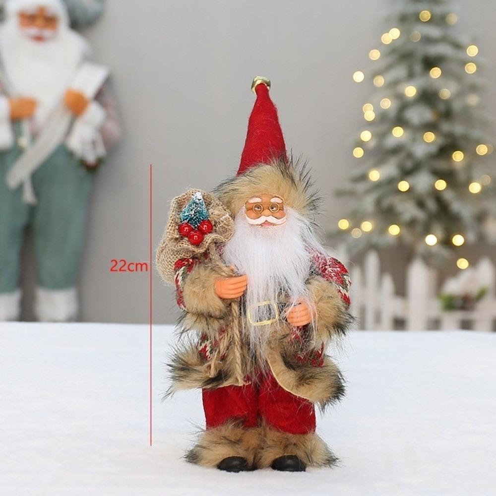 Home Decoration Xmas Tree Ornament 9 Inch Santa Claus Doll New Santa Claus Decorations  Gift