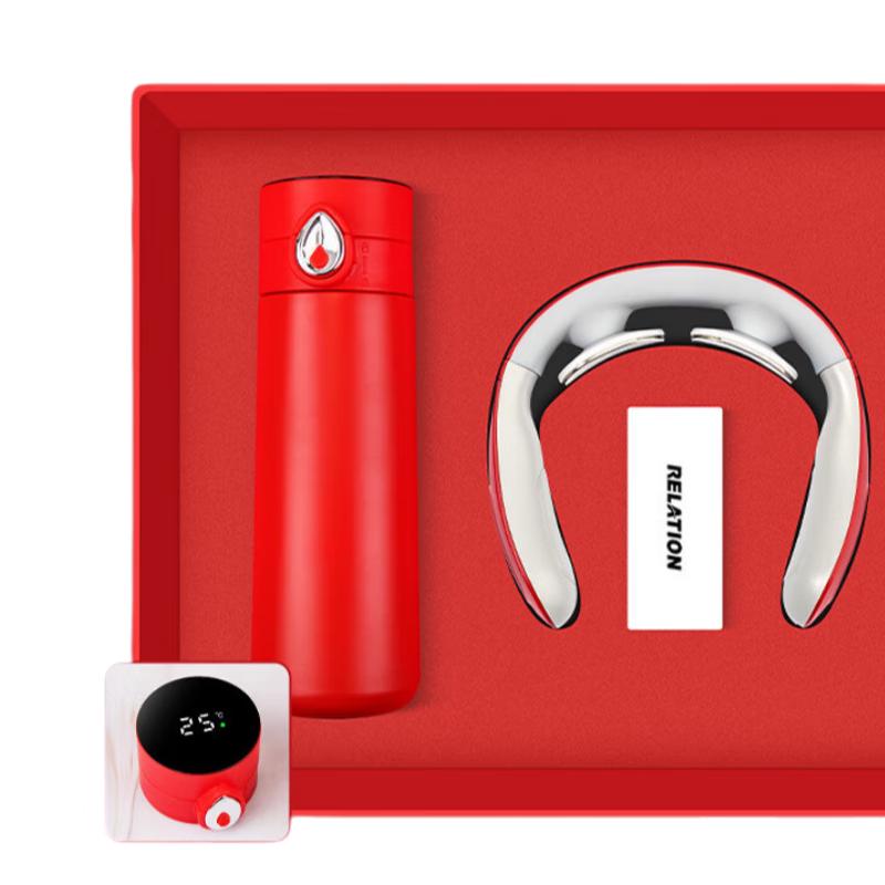 Business Gift Set: Smart Temperature Control Mug & Neck Massager
