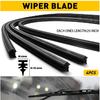 4X Car Windshield Wiper Blade Strips Frameless Ert Rubber Wiper Blade Refills