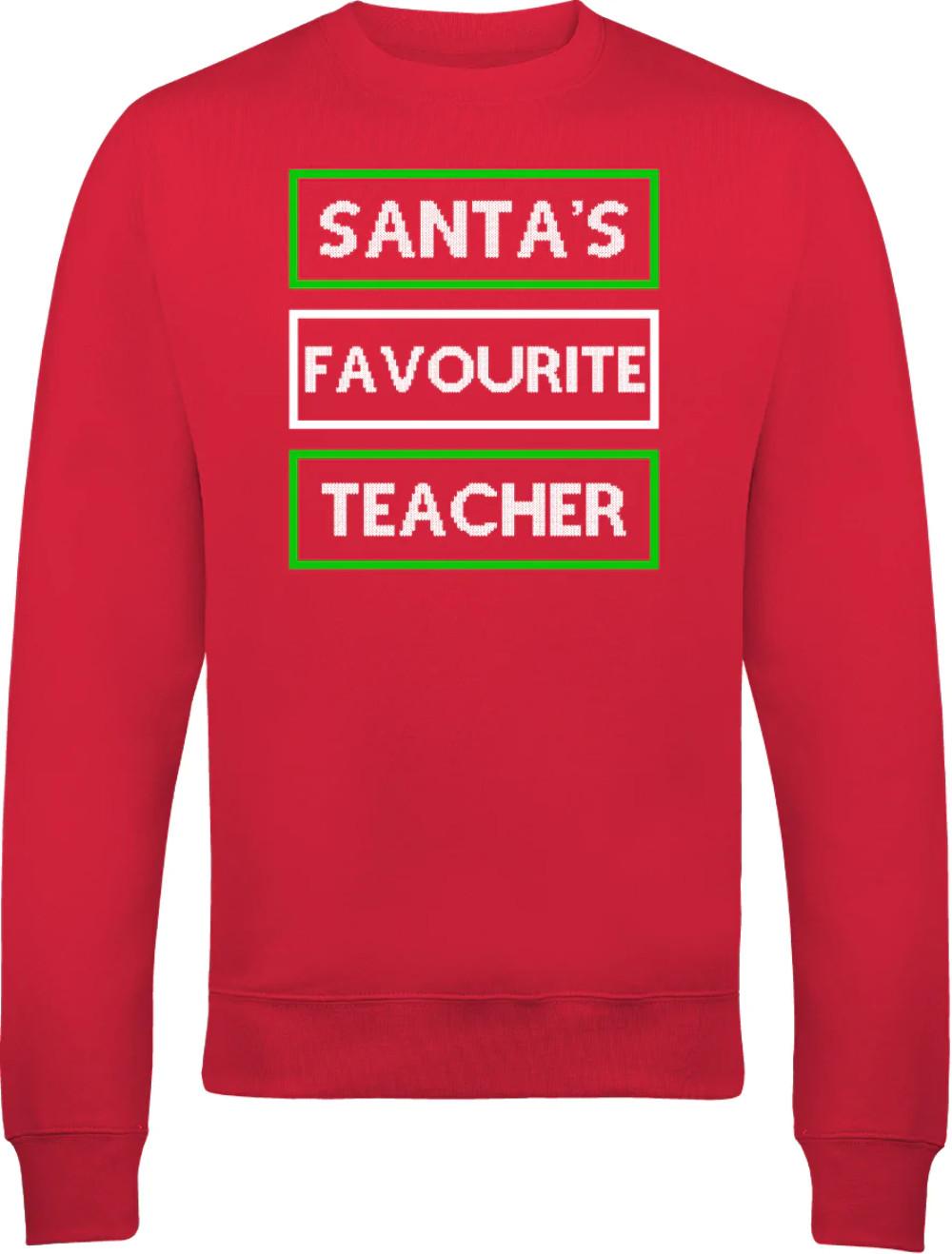 Santa s Favourite Teacher Christmas Jumper S
