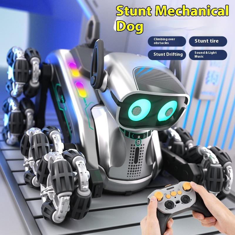 Special Effects Remote Control Mechanical Dog Gesture Sensing Lighting Music Eight Wheel Swing Arm Electronic Pet Children'S Toy