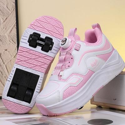 29-40 Children's Four-wheel Sports Shoes Detachable Flat Shoes Children's Skating Roller Skates Shoes for Kids
