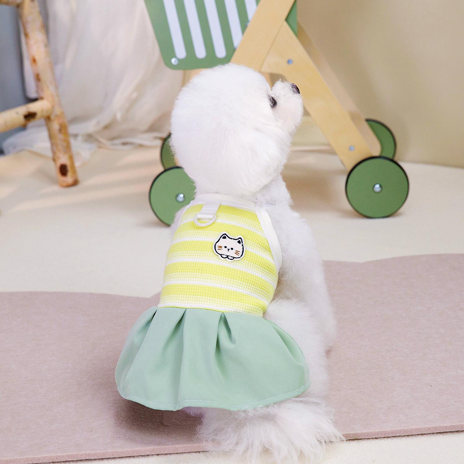 

Pet Clothing New Products Spring and Summer Puppy Clothing Bichon Pet Supplies Teddy Suspender Skirt S