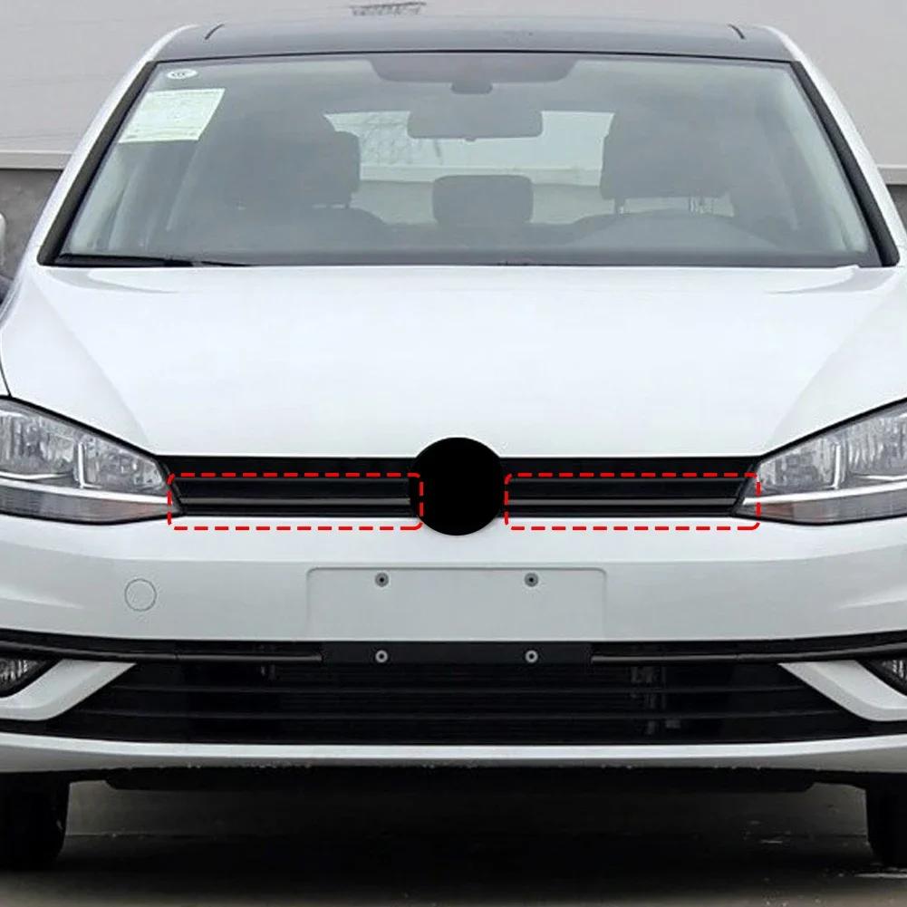 2pcs for Golf 7 7.5 Rline Car Grille Decorative for VW Bright Black Logo Cover Up Grille Strips Car Stickers Auto Accessories