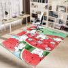 1PC Rabbit eating chilled watermelon Flannel Blanke Carpet Ultra Soft, Thick & Absorbent, Non Slip Machine Washable Mat for Entryway