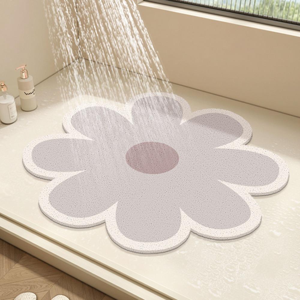 

Water Absorbent Flower Shape Bath Mat Non Slip Doormat Home Decoration Floor Mat Corridor серый