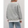 Spring Autumn Women's Plus Size Sweatshirt Striped Long Sleeve Round Neck Oversized Sweatshirt Y2K Sweatshirt