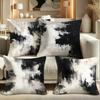 Abstract Black  White Throw Pillow Covers Pattern Cushion Cover Suitable For Sofa Bedroom Car Pillow Cover
