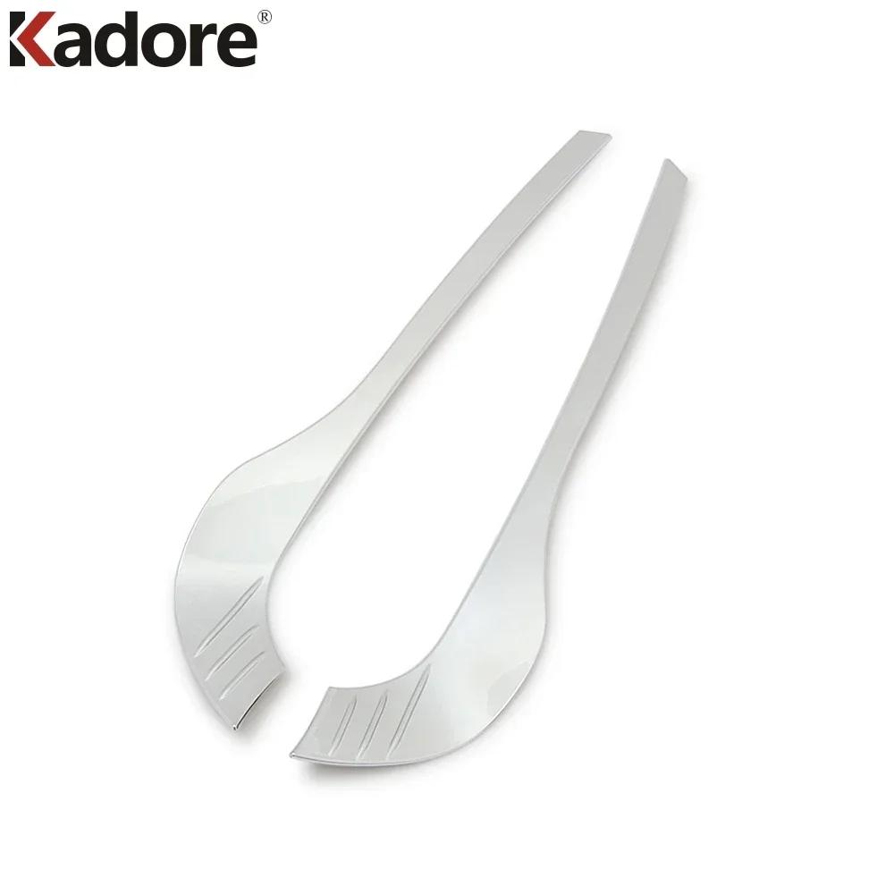For Mazda CX-5 KF 2017- CX-8 2017- Chrome Front Fog Light Lamp Eyebrow Cover Trim Foglight Eyelid Strip Car Accessories