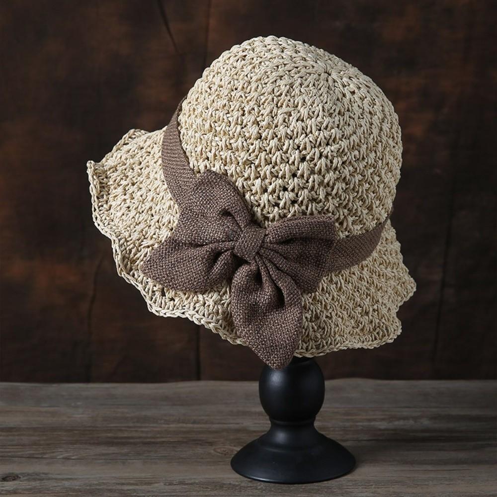 Sunscreen Beach Straw Hat Wide Brim Panama Hat Fashion Sunshade Bucket Hat  Summer