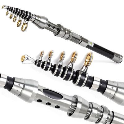 Carbon Telescopic Pole 1.5m 1.8m 2.1m 2.4m Multifunction Fishing Rod Portable Travel Spinning Fishing Pole Fishing Tackle Pesca