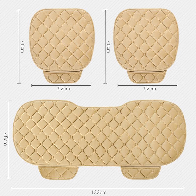 SEAMETAL Plush Car Seat Covers Set Warm Car Seat Cushion Winter Auto Seat Protector for SUV Sedan Hatchback