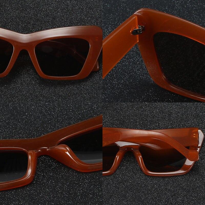 SHAUNA 2021 Neue Ankunft Retro Jelly Rahmen Frauen Cat Eye Sonnenbrille Marke Designer Trendy Oversize Shades UV400