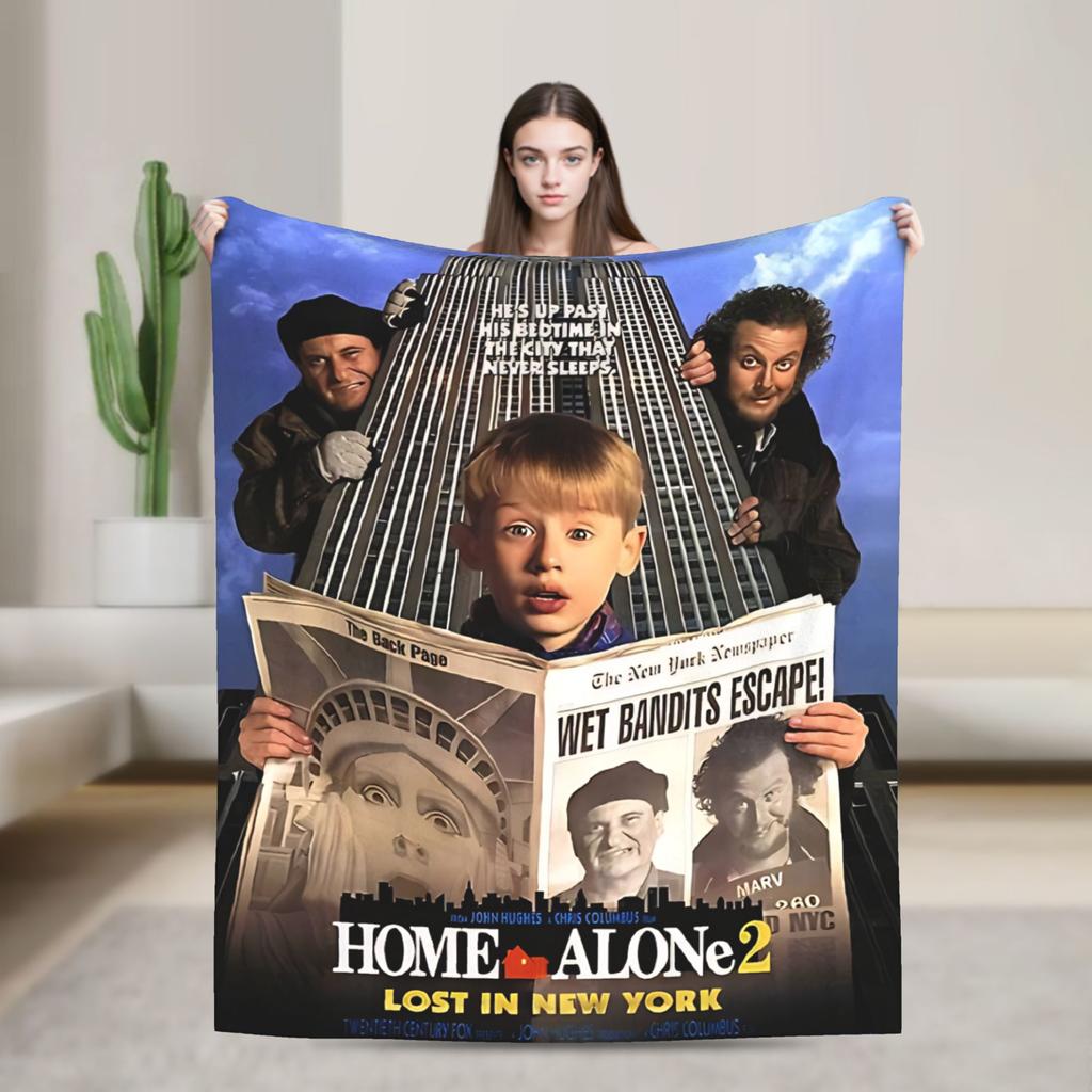 Home Alone  Merry Christmas  Blanket Quality Warm  Bedding Throws Winter Travel Bedroom Aesthetic Bedspread
