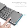 Foldable Bluetooth Keyboard Rechargable Portable Mini USB Wireless Keyboard with Touchpad for Android IOS Tablet 3-Device Sync