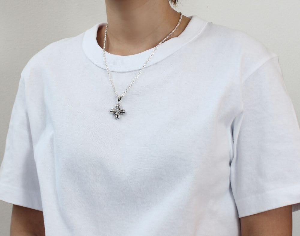 [Mizar] Tibetan Karma Double Dorje Pendant, Sterling Silver 925, Amulet, Men's & Women's