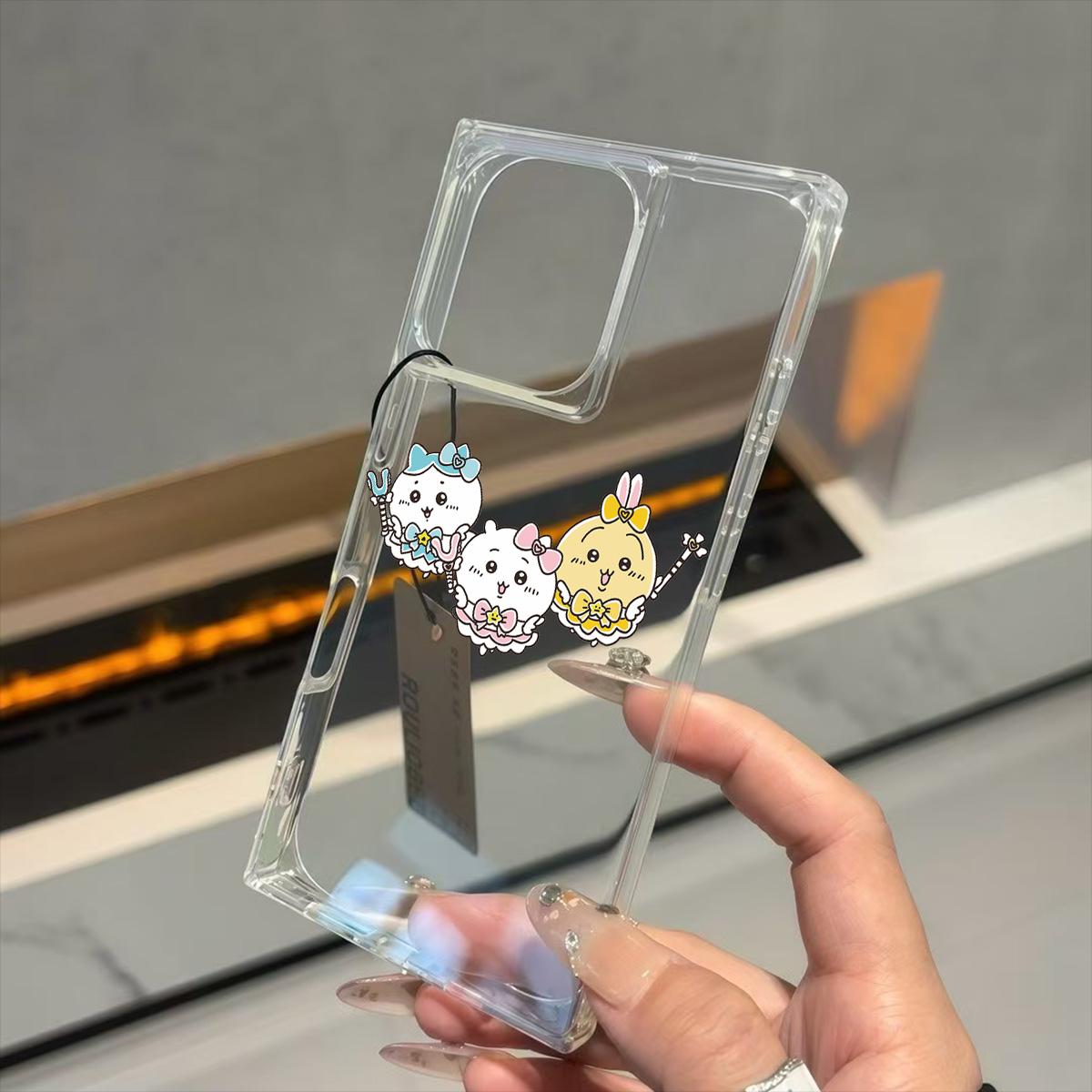 

Прозрачный квадратный чехол-трубка для защиты iPhone 11 12 15 Plus 14 Pro Max 16 ProMax 13, защита от окисления, чехол с мультяшным узором Джиика Ва iphone 16