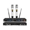 KTV U-band High-End Wireless Dual Microphone System with Lavalier and Headset for Conferences