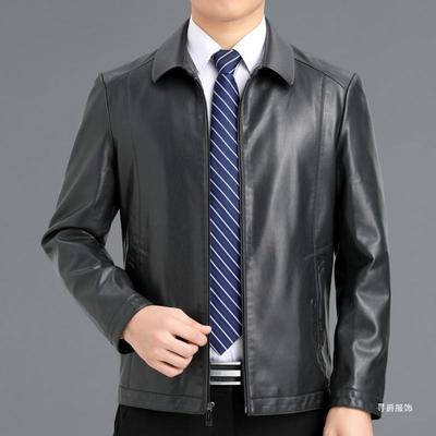 Nuevas chaquetas de cuero de otoño e invierno para hombres, papás de mediana edad, chaquetas de cuero para solteros, chaquetas casuales para hombres y blusas de terciopelo.