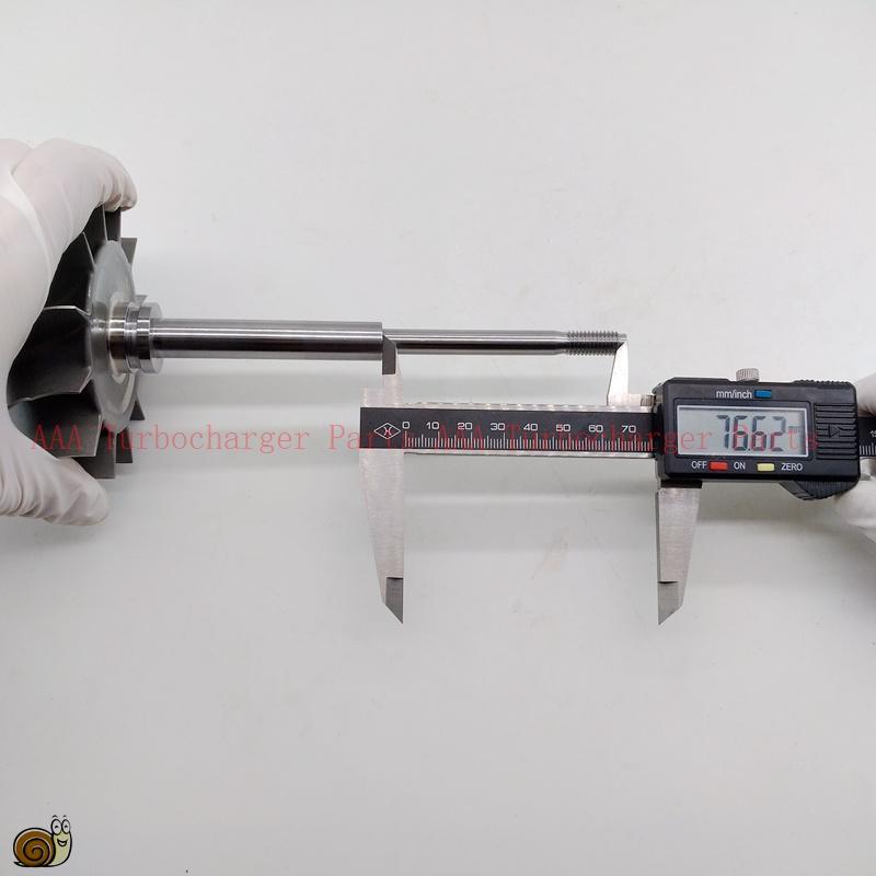 HX55 Turbo Díly Hřídel a kolo turbíny Velikost 80x86,3 mm, 12 lopatek, Dodavatel AAA Turbocharger Parts