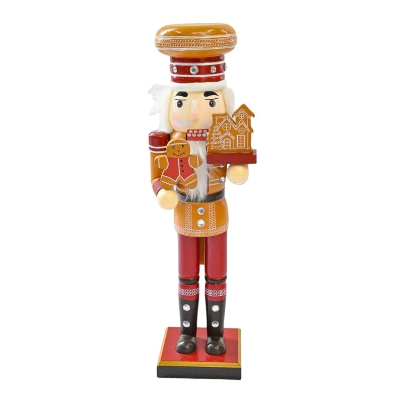 Festival Nutcrackers Soldier Ornament Delicate Christmas Wood Nutcrackers Soldiers Hand Painted Festival Decoration
