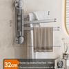 No-Drill Rotating Suction Cup Towel Rack