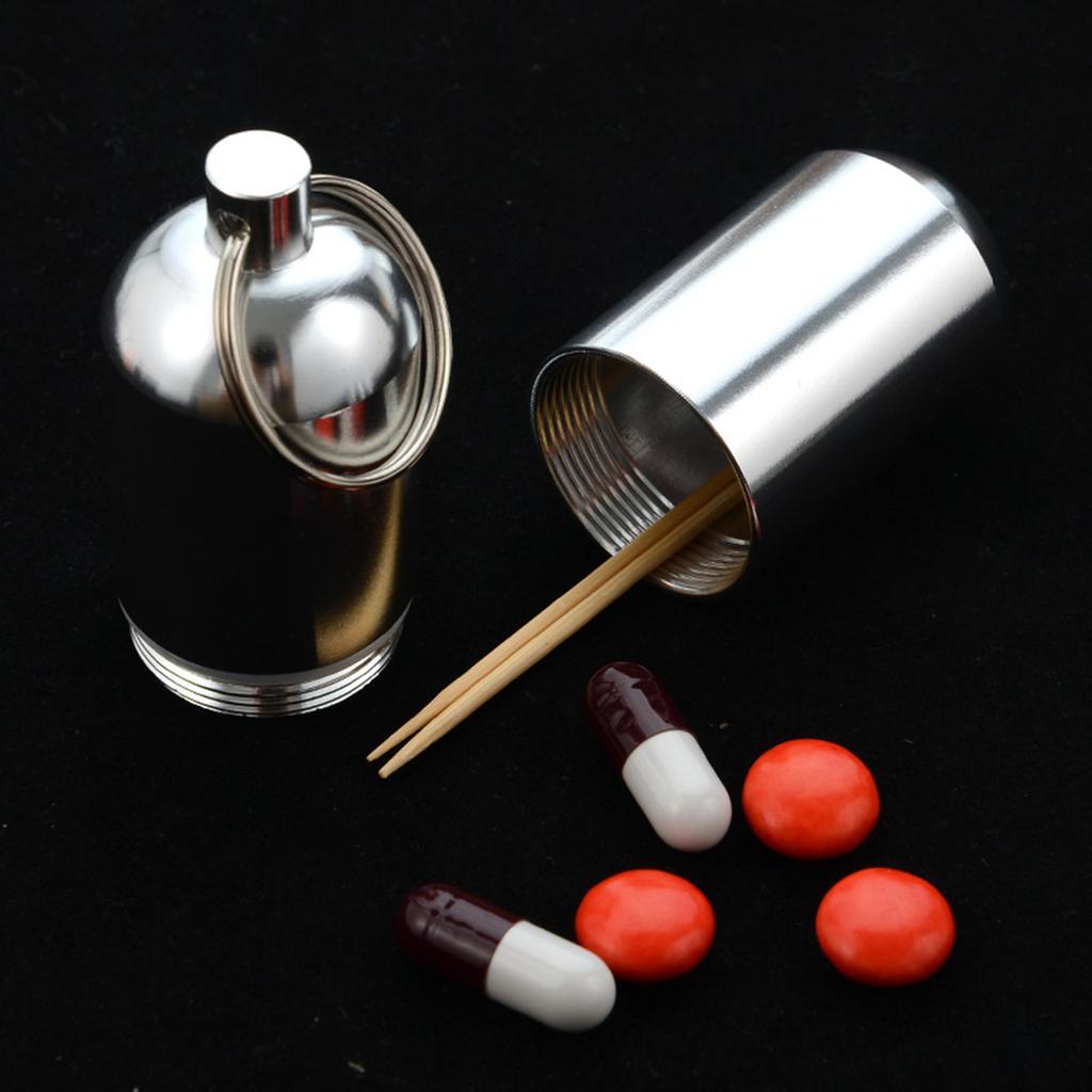 Waterproof Pills Box Mini Aluminum Alloy Travel Medicine Storage Box Scratch & Abrasion Resistance for Travel Outdoors