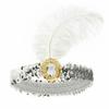 Sequin Feather Headpiece Retro Girls Hair Hoop Exquisite Women's Feather Headband  Carnival Events