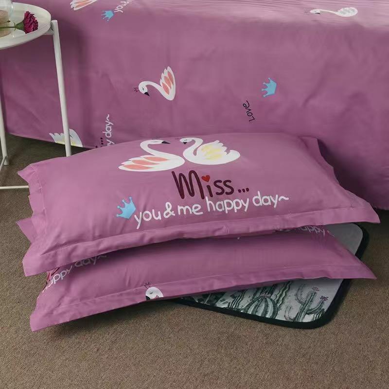 Hautfreundliche, gebürstete Kissenbezüge. Ein Paar große Einzel-Doppel-Kissenbezüge mit hoher Anzahl und hoher Dichte