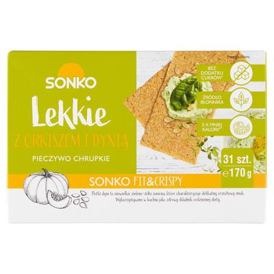 Sonko Lehké křehké pečivo s špaldou a dýní 170 g (31 kusů)