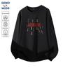 GENIOLAMODE Herren Locker Geschnittenes Rundhals-Sweatshirt