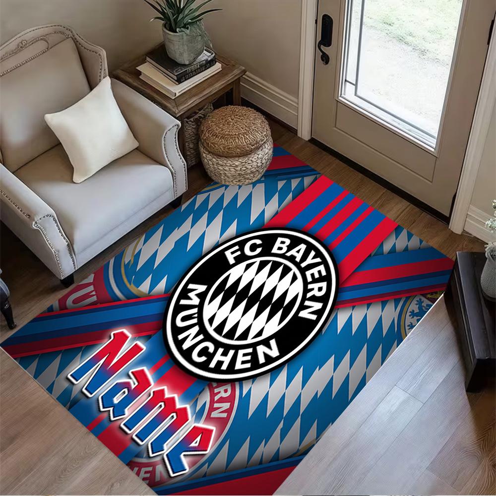 Bayern Munich Crest Carpet Design for Hallway Bedrooms Balcony Kitchen Anti-slip Rug Anime Office Decor Perfect Birthday/Christmas Gift Idea