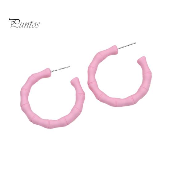1 paire de boucles d'oreilles créoles simples pour femmes, Style doux, couleur bonbon, boucles d'oreilles circulaires en acrylique, robe de fête de vacances, bijoux d'oreille, accessoires d'anniversaire