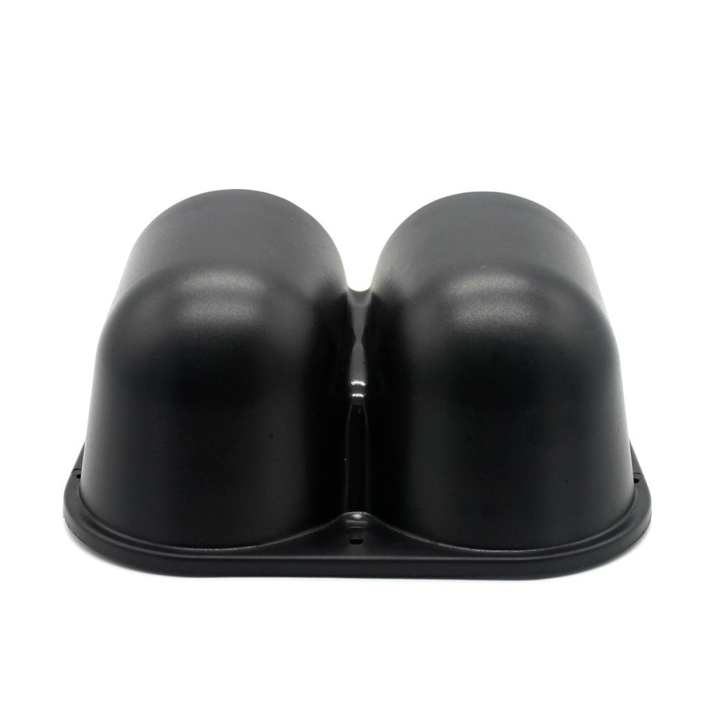 Black Auto Meter Gauge Pillar Bracket Dual Meter Dash Mount Pod Bezel Holder for 2 Inch Vehicle Gauges Kit