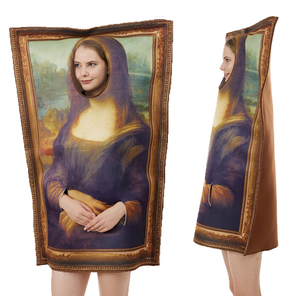 Halloween Mural Costume for Adults Funny Famous Paintings Cosplay Outfits for Halloween Bar Party