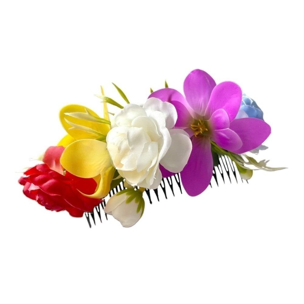 

Sweet Flower Hair Comb Ethnic Style Wedding Bride Accessories Water Splashing Festival Style1