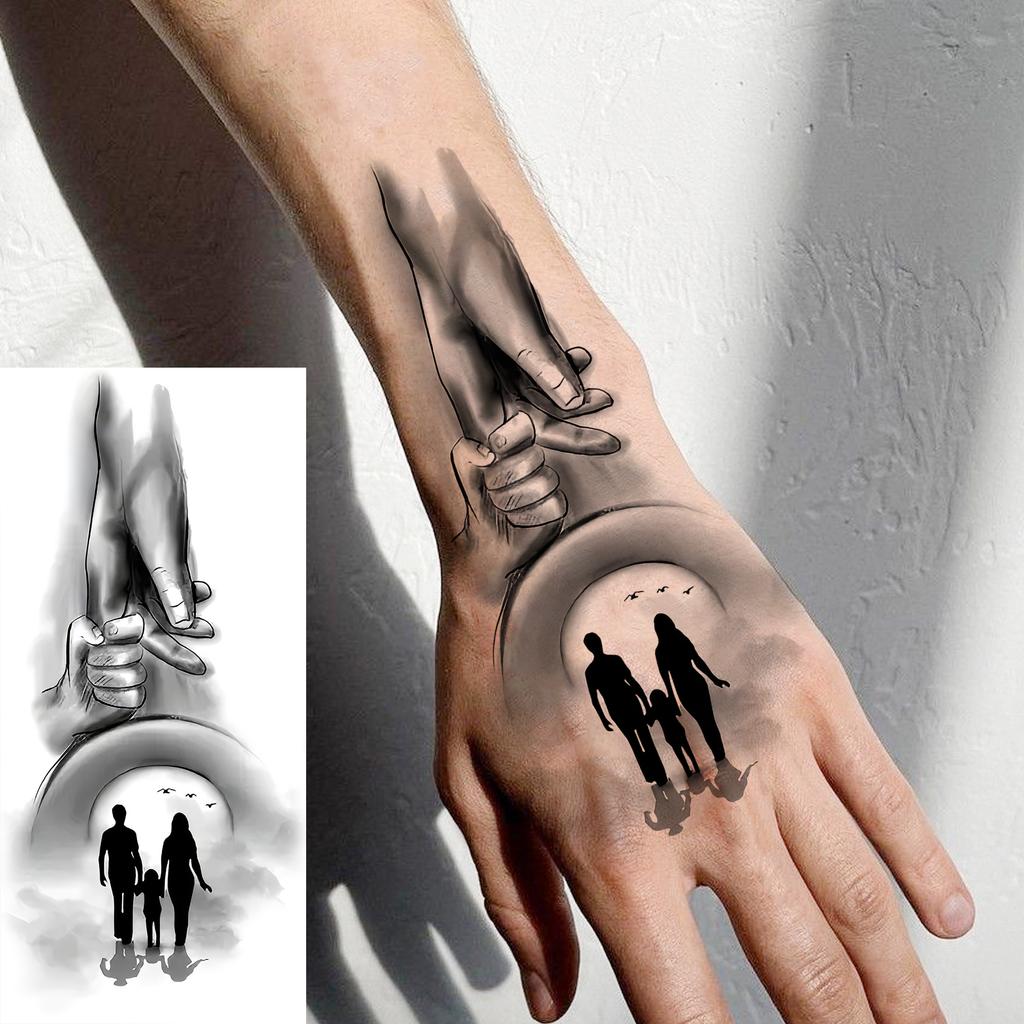 1 Sheet Scary Skull Grim Reaper Temporary Tattoos For Men Women Hand Arm Forearm, Realistic Fake Tattoo Sticker Halloween Tatoos
