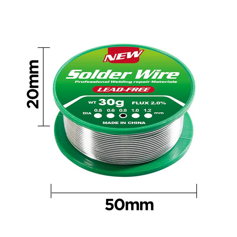 0,6/0,8/1 mm bleifreier Niedertemperatur-Flussmittelkern-Lötdraht Zinn Kein Waschen Kolophoniumkern-Lötdraht Sn99.3Cu0.7