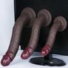 Coffee Black Extra Long Snake Shape Silicone Dildo, Dual Density Soft Skin Feel, Flexible Curved Design, 3 Sizes, Up To 35cm, Discreet Packaging