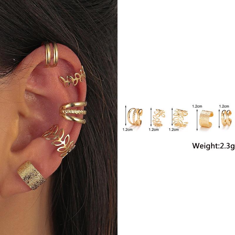 Neuer goldfarbener Metall-Ohr-Cuff Nicht-piercing Ohrclips Fake-Knorpelohrringe Clip-Ohrringe für Damen Herren Ohrschmuck