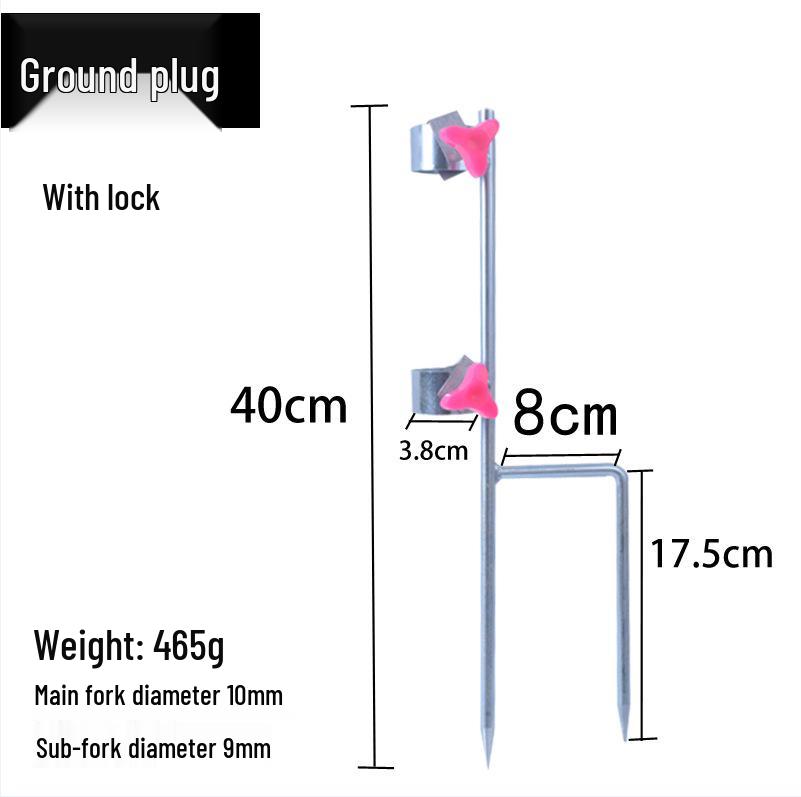 Telescopic Sun Umbrella with Fixing Bracket and Three-Ring Ground Stake
