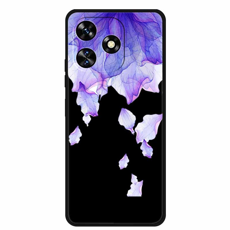 Funda For Oukitel C51 Case Cute Cartoon Cat Black Silicone Soft Phone Case For Oukitel C51 Back Cover Cases C 51 Coque 6.8" Capa