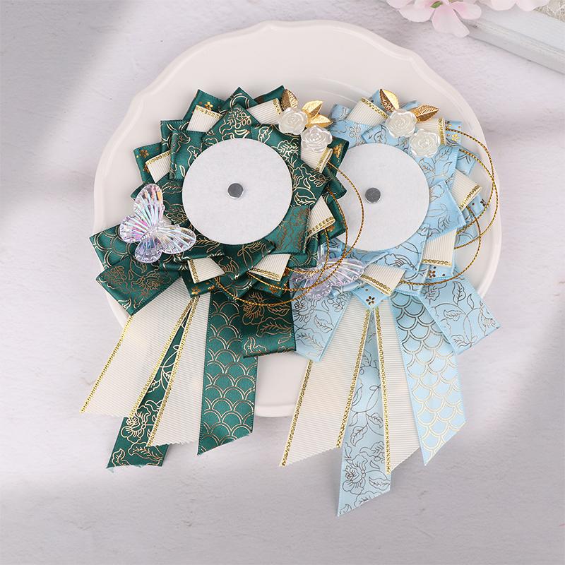 Bånd Cosplay Ita-vesker Rosett Beskyttelse Blomst Pins Holder Merkebase Tilbehørray Itabag Dekor