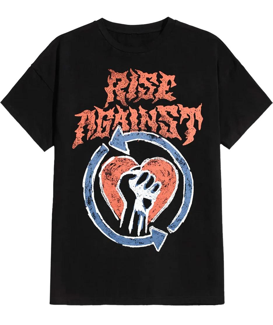 Vtg Rise Against Band Short Sleeve Cotton Black All Size T Shirt For Men TR950 M