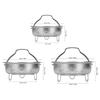 Stainless Steel Steam Basket With Foldable Handle Vegetables and Fruits Drain Basket For Rice and Soup Separation Steaming Rack