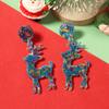 New Christmas Personality Creative Colorful Sequin Acrylic Elk Earrings Earrings